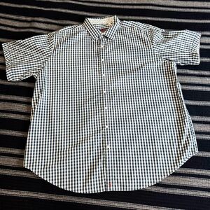 Robert Graham Men's Plaid (Blue-White) ButtonUp Shirt (3XLT)